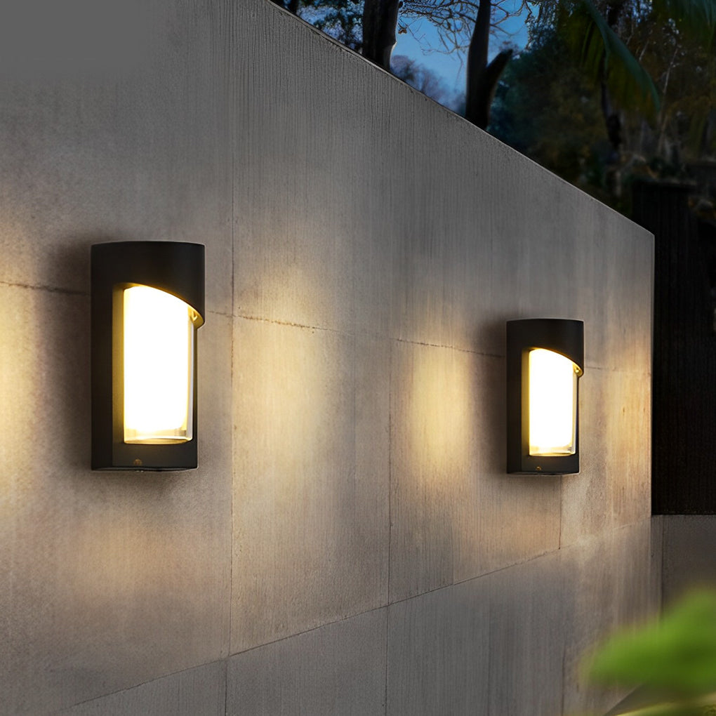 Creative Waterproof LED Black Modern Outdoor Wall Lamp Exterior Lights