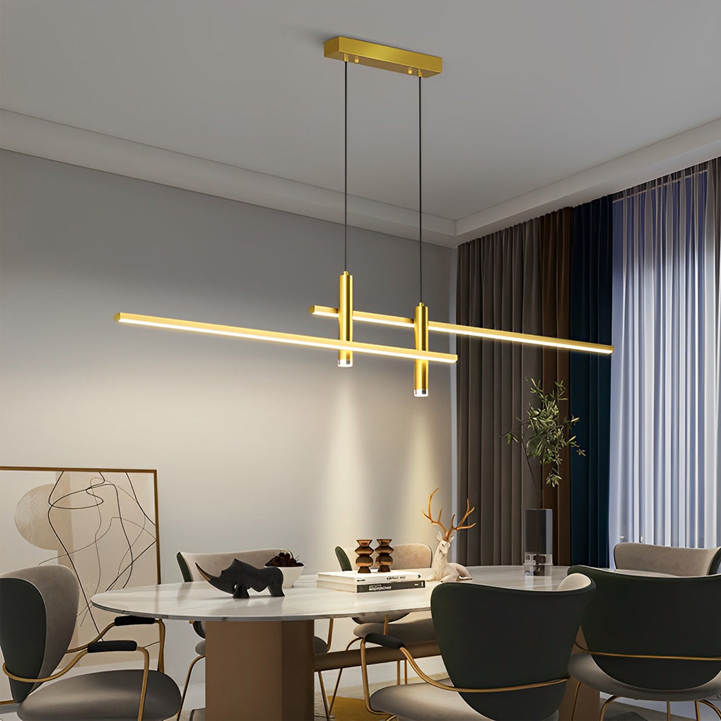 Minimalist Lines 3-Step Dimming Stepless Dimming LED Modern Chandelier