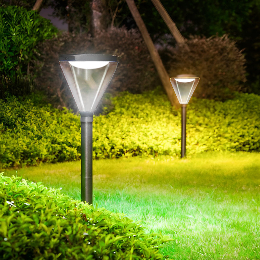 Waterproof Intelligent Light Control Led Black Modern Solar Lawn Lamp