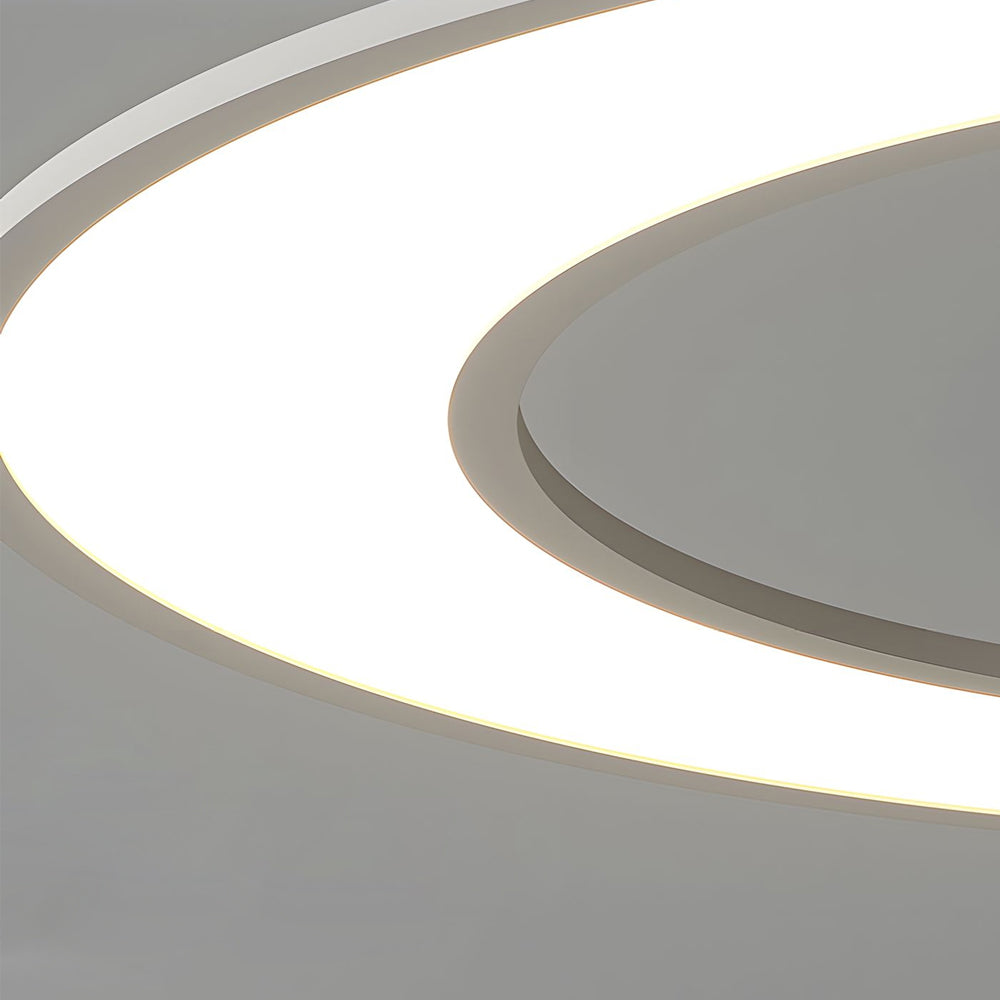 Planet Rings LED Pendant Light in Black/White