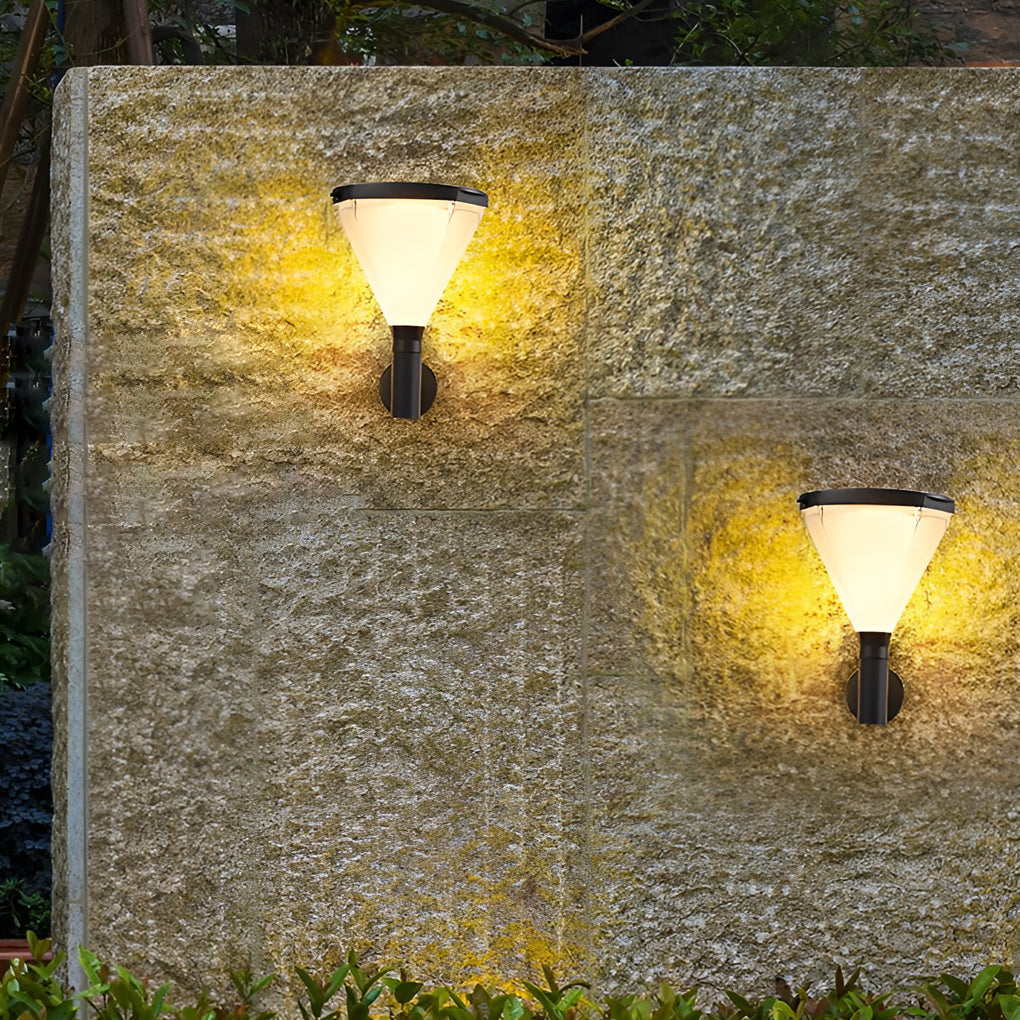 Geometric Waterproof LED Modern Outdoor Plug in Wall Lamp Wall Sconce Lighting