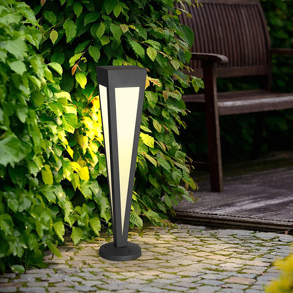 Square Conical LED Waterproof RGB Solar Lights Outdoor Pathway Lights