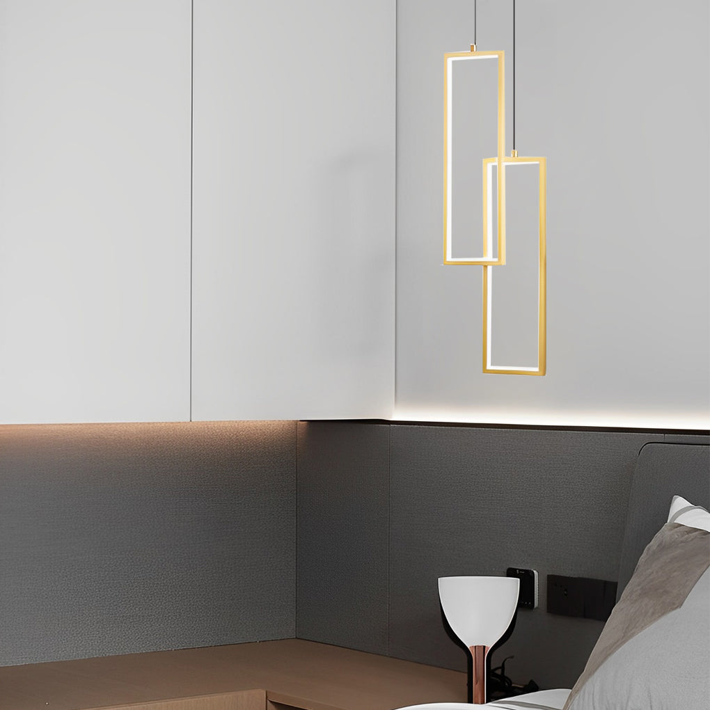 Mini Rectangular Three Step Dimming LED Minimalist Small Pendant Light