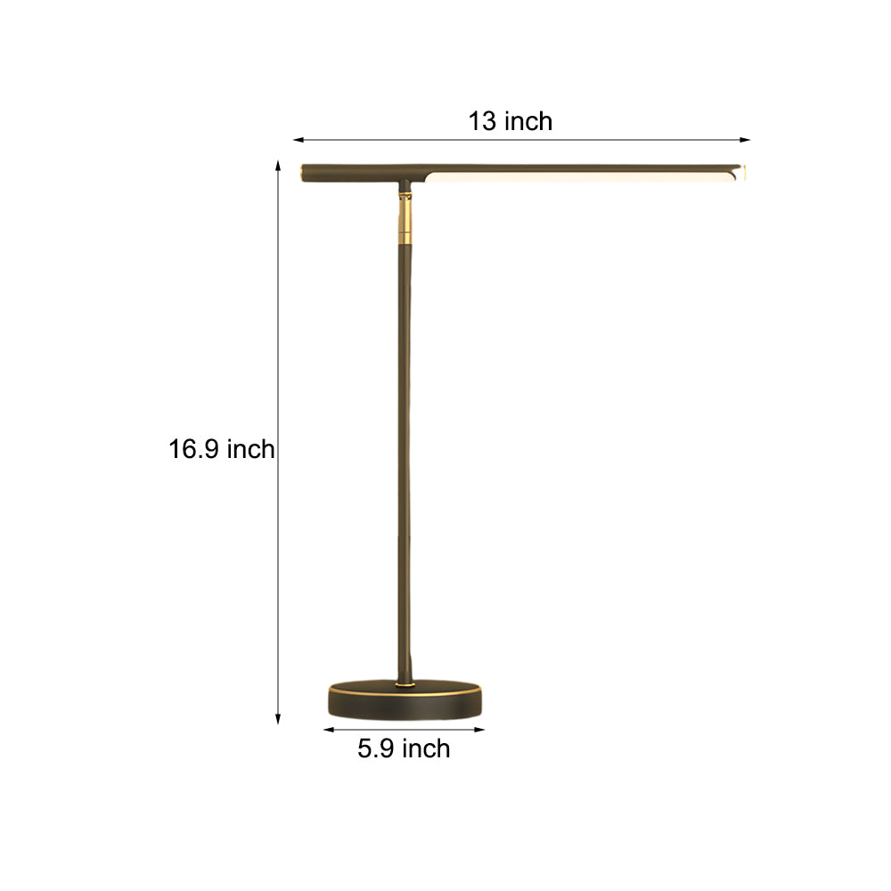 Copper Linear Brass LED Desk Lamp with Adjustable Angle for Focused Lighting