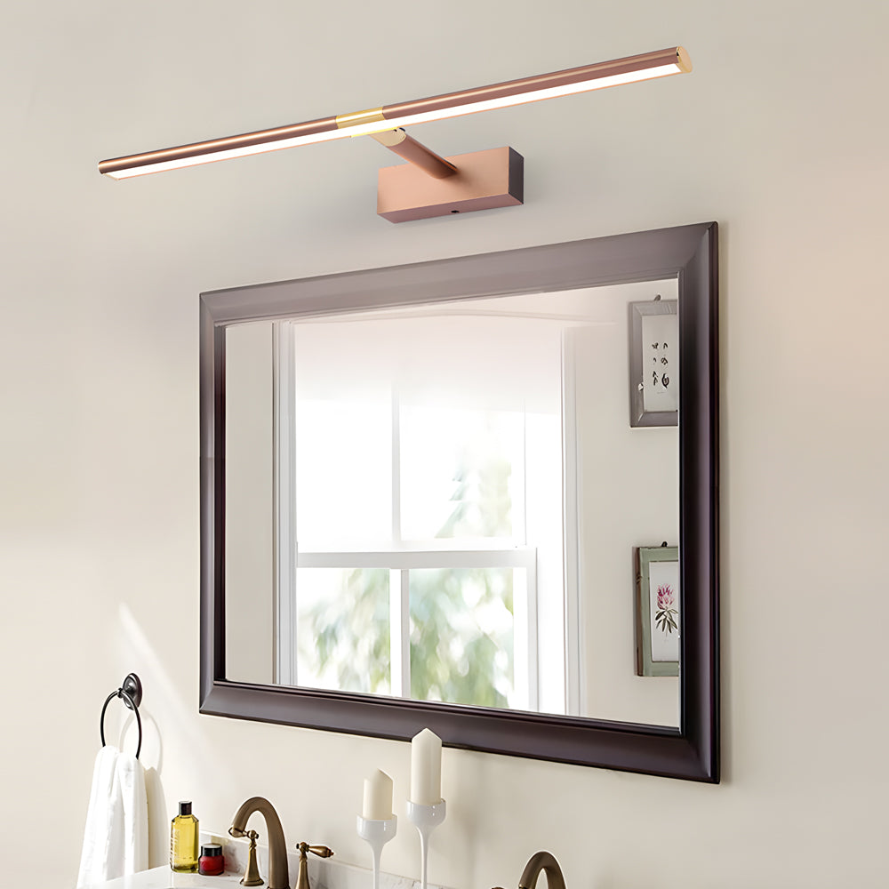 Retractable LED Bathroom Vanity Light with Adjustable Rod and Matte Finish