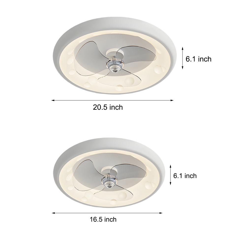 Remote Controlled Modern 4-Speed LED Ceiling Fan Lamp, 3 Blades