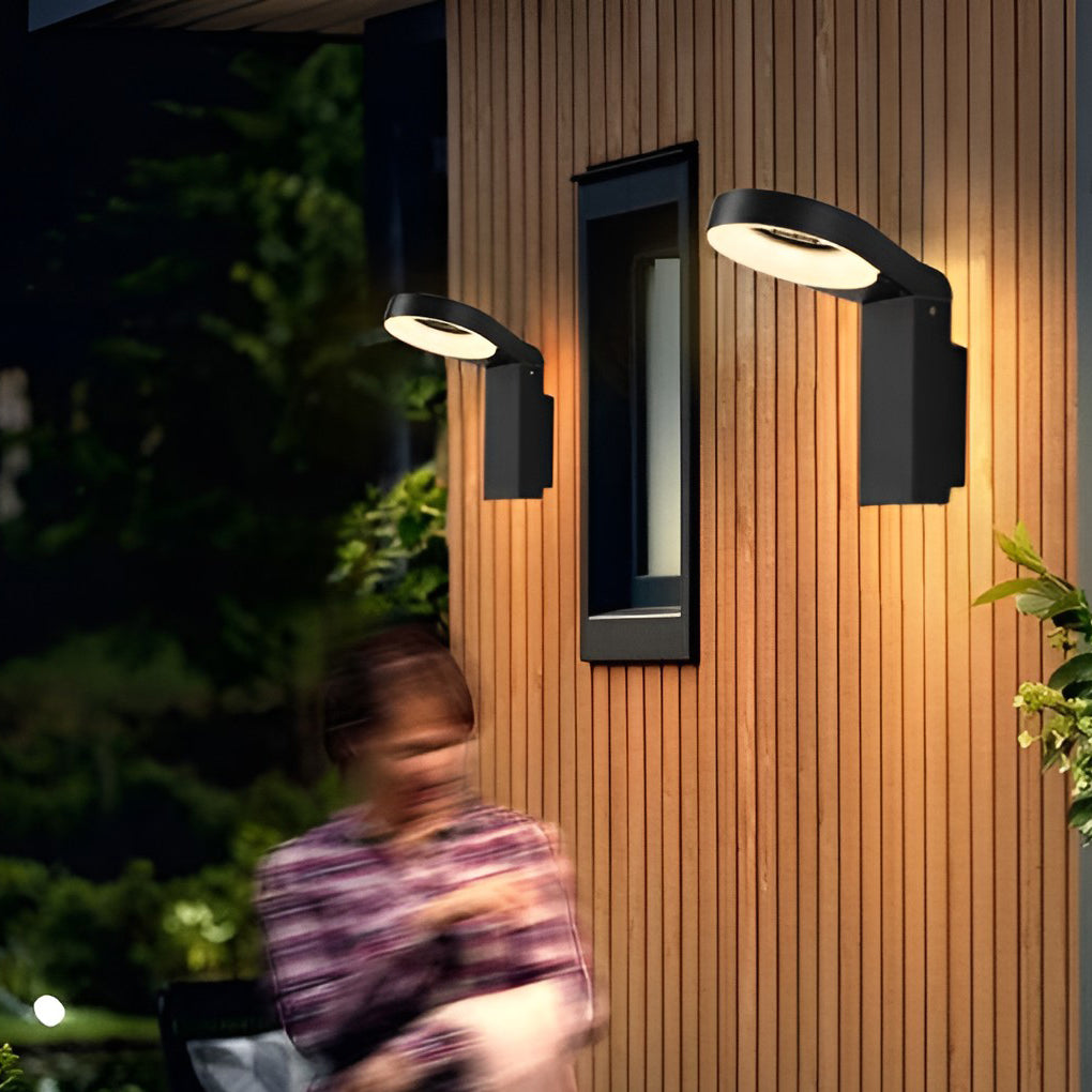 Spoon-shaped Waterproof 18W LED Black Modern Wall Lamp Pathway Lights