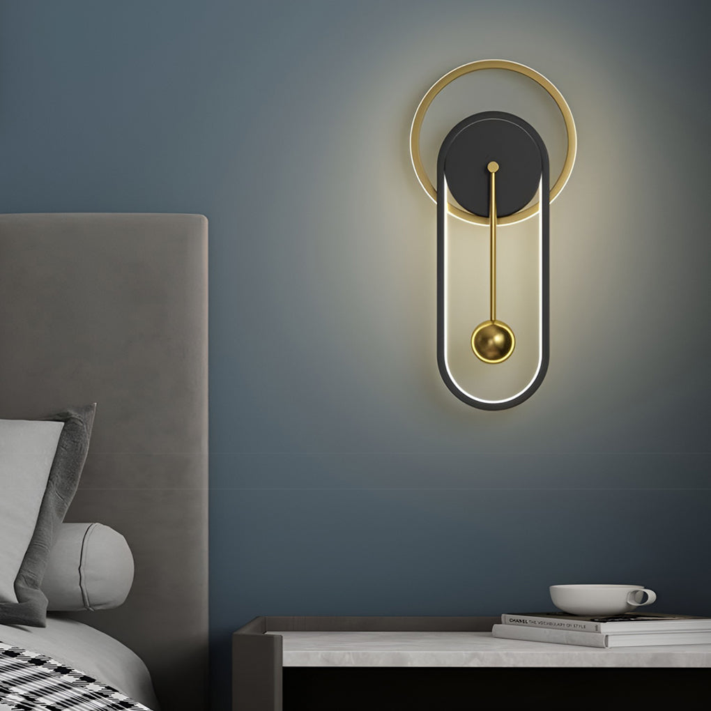 Creative Mute Clock Shaped LED Nordic Wall Lamp Wall Sconce Lighting