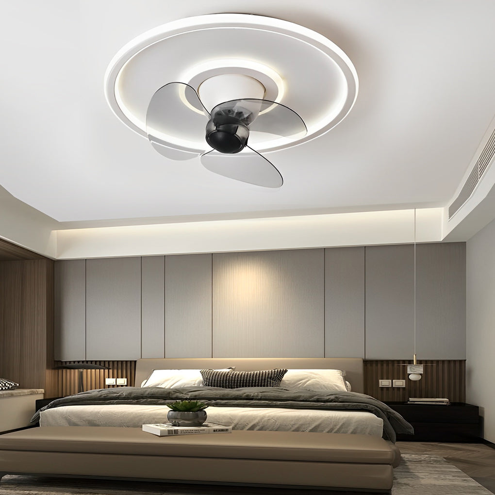 Smart Silent 360° Rotating Dimmable LED Invisible Ceiling Fan Lights