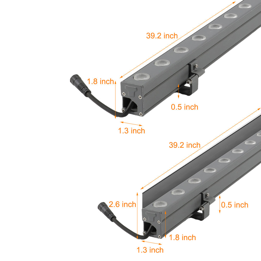 Aluminum Linear LED Outdoor Wall Washer Lights with Rotatable Bracket Architectural Lighting