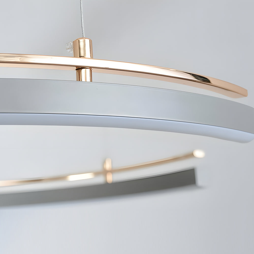 Modern Circular 2/3-Light C-Shape Suspension Ceiling Lamp