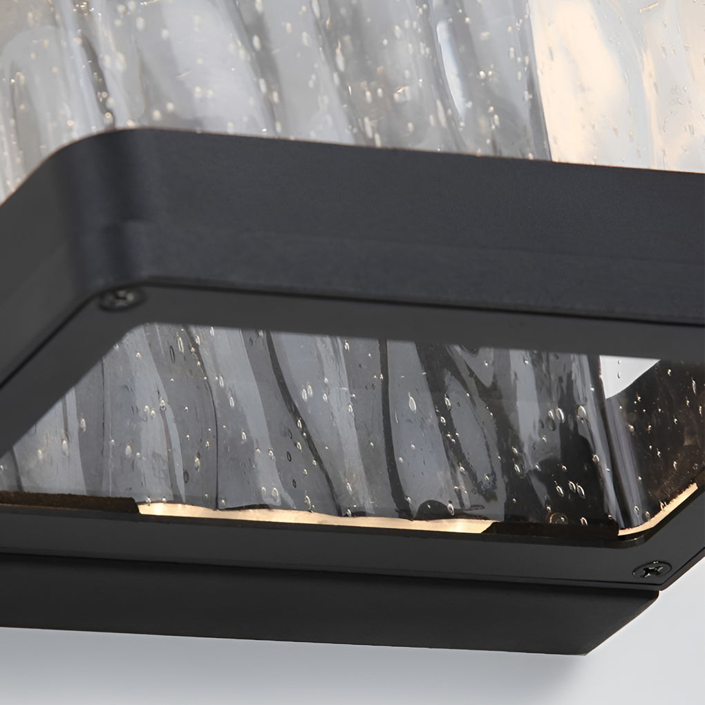 Waterproof Creative Glass LED Black Modern Outdoor Wall Sconce Lighting