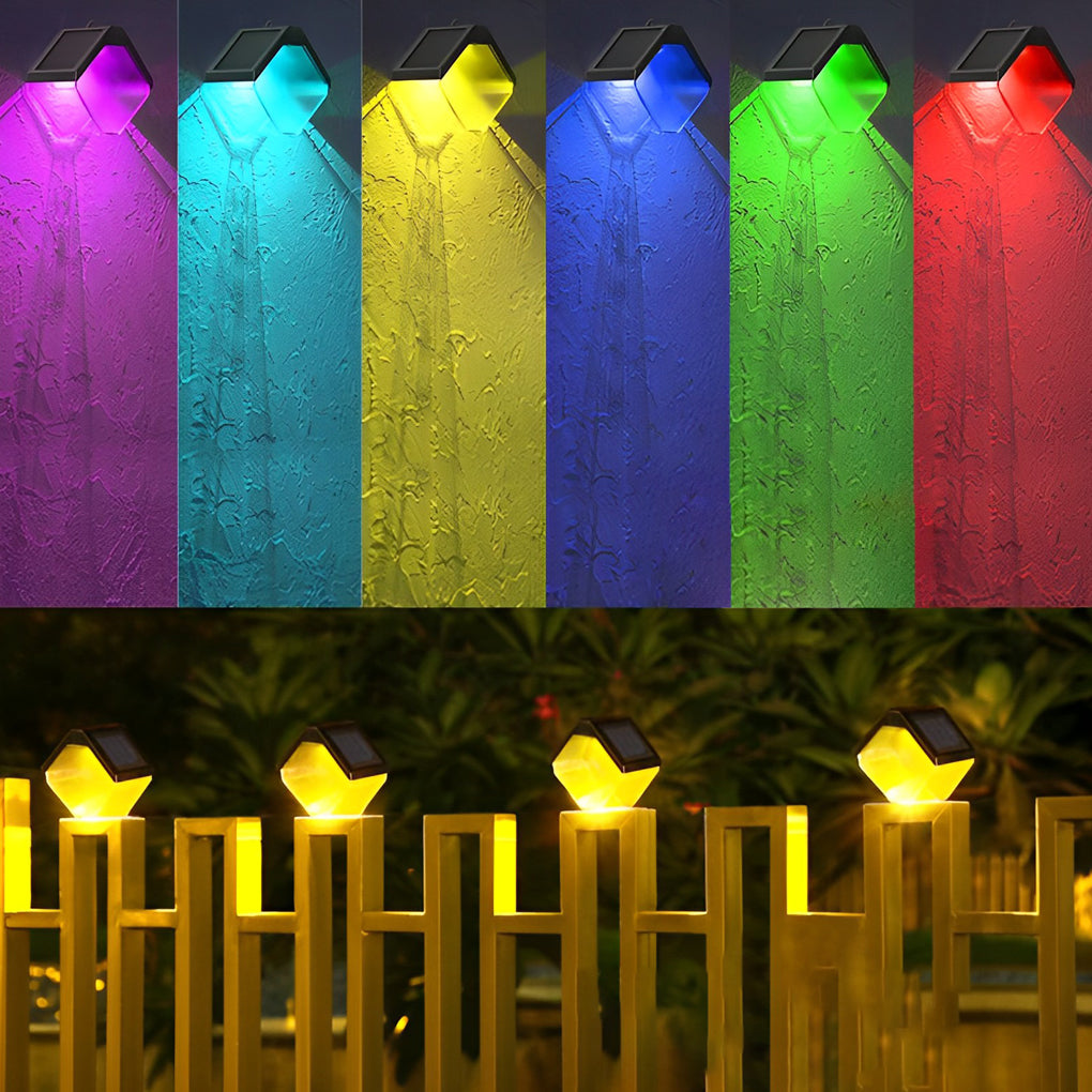 2Pcs Waterproof LED Multi Color Light Modern Solar Wall Washer Light