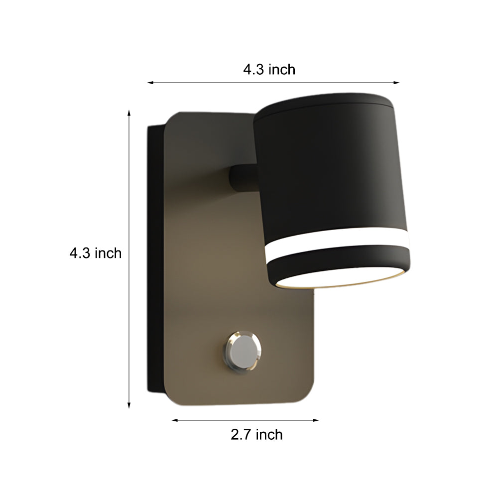 USB Rotatable Magnetic Wall Light Bedside Spotlight