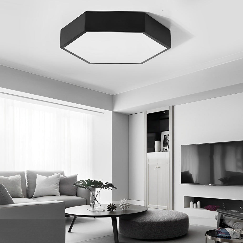 Geometric Hexagon Shaped LED Modern Ceiling Light Flush Mount Lighting