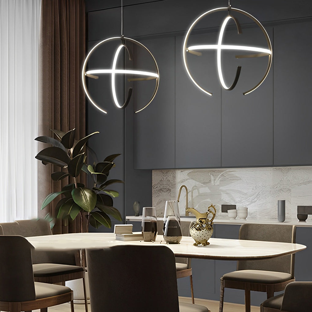 Creative Adjustable Ring LED Nordic Chandelier Kitchen Pendant Lighting