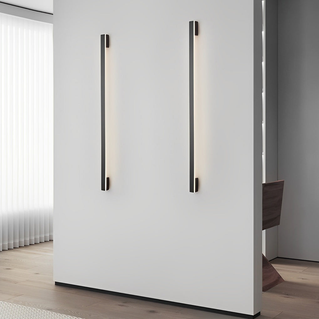 Long Strip Minimalist Three Step Dimming LED Copper Modern Wall Lamp