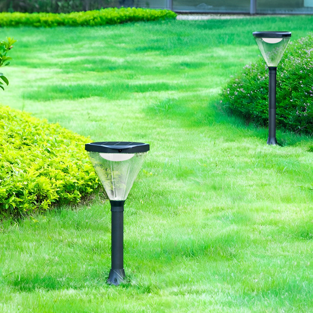 Waterproof Intelligent Light Control Led Black Modern Solar Lawn Lamp