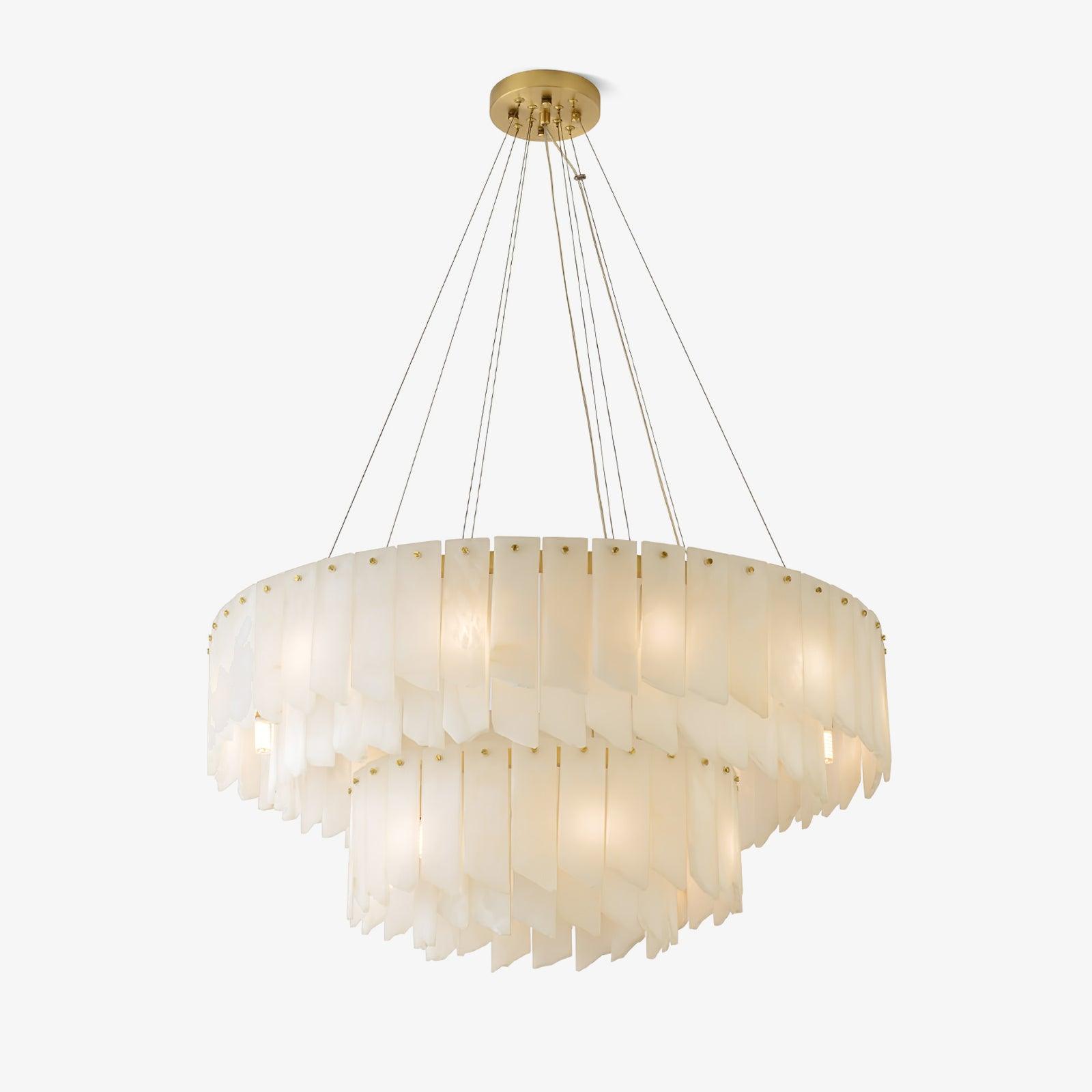 Alabaster Cascade Tiered Chandelier