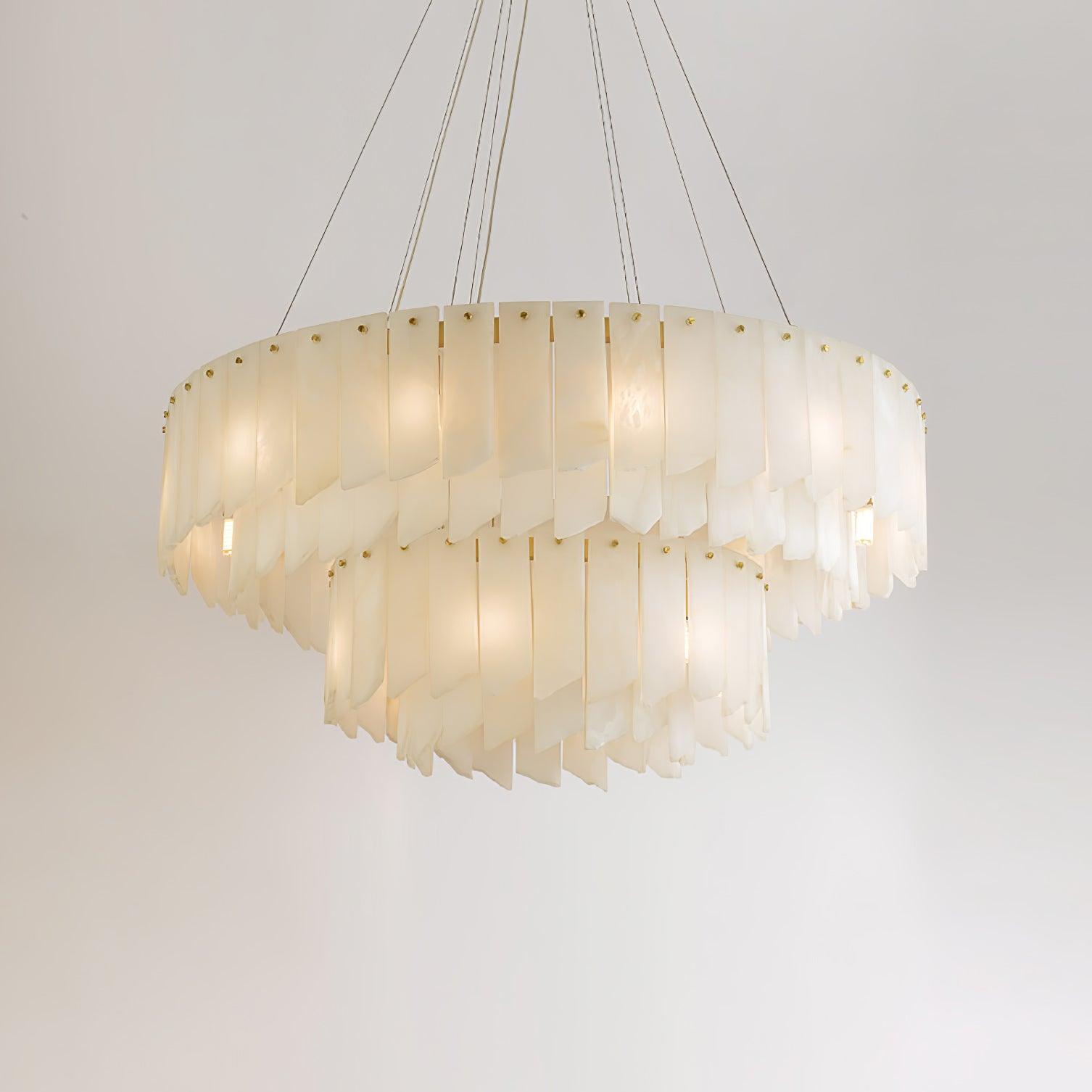 Alabaster Cascade Tiered Chandelier