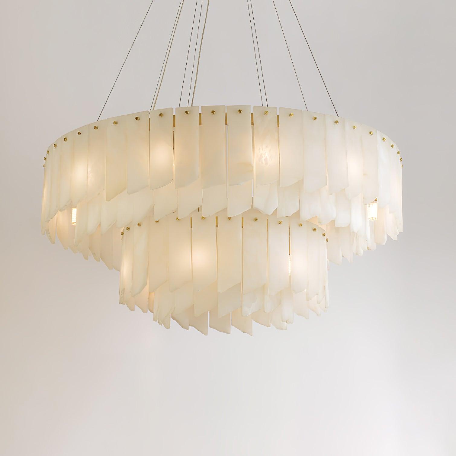 Alabaster Cascade Tiered Chandelier