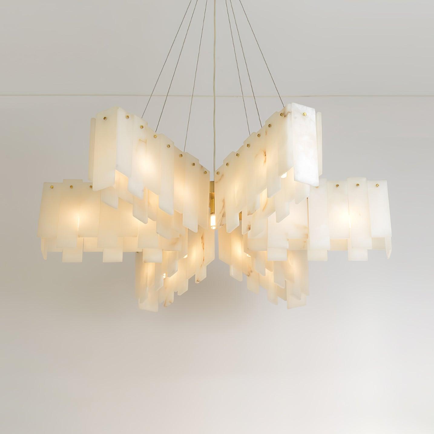 Alabaster Cascade Tiered Chandelier