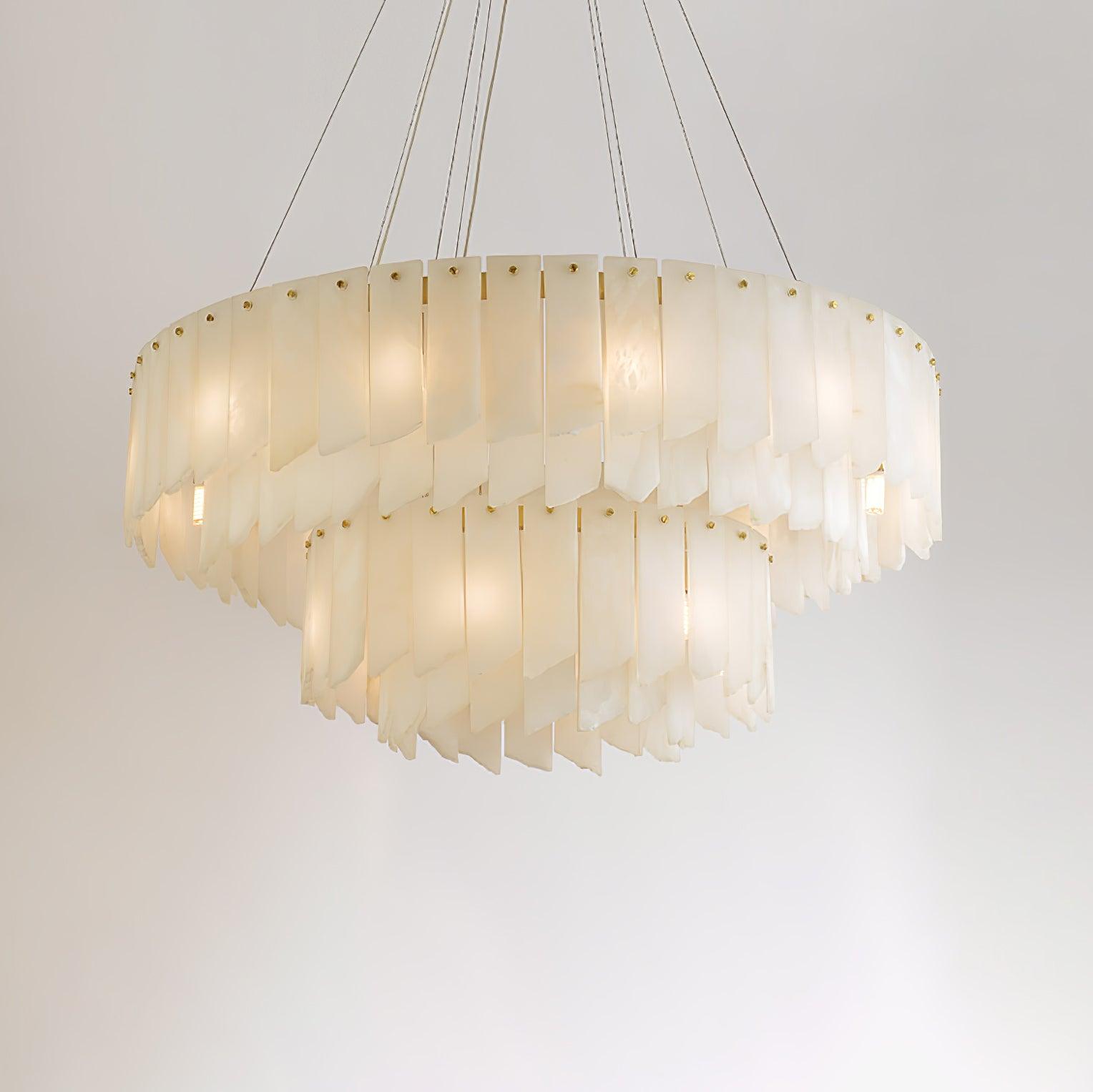 Alabaster Cascade Tiered Chandelier