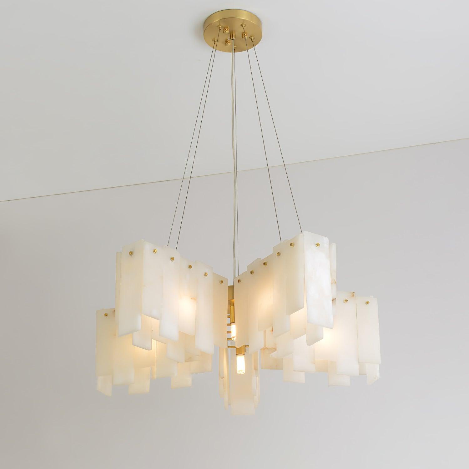 Alabaster Cascade Tiered Chandelier