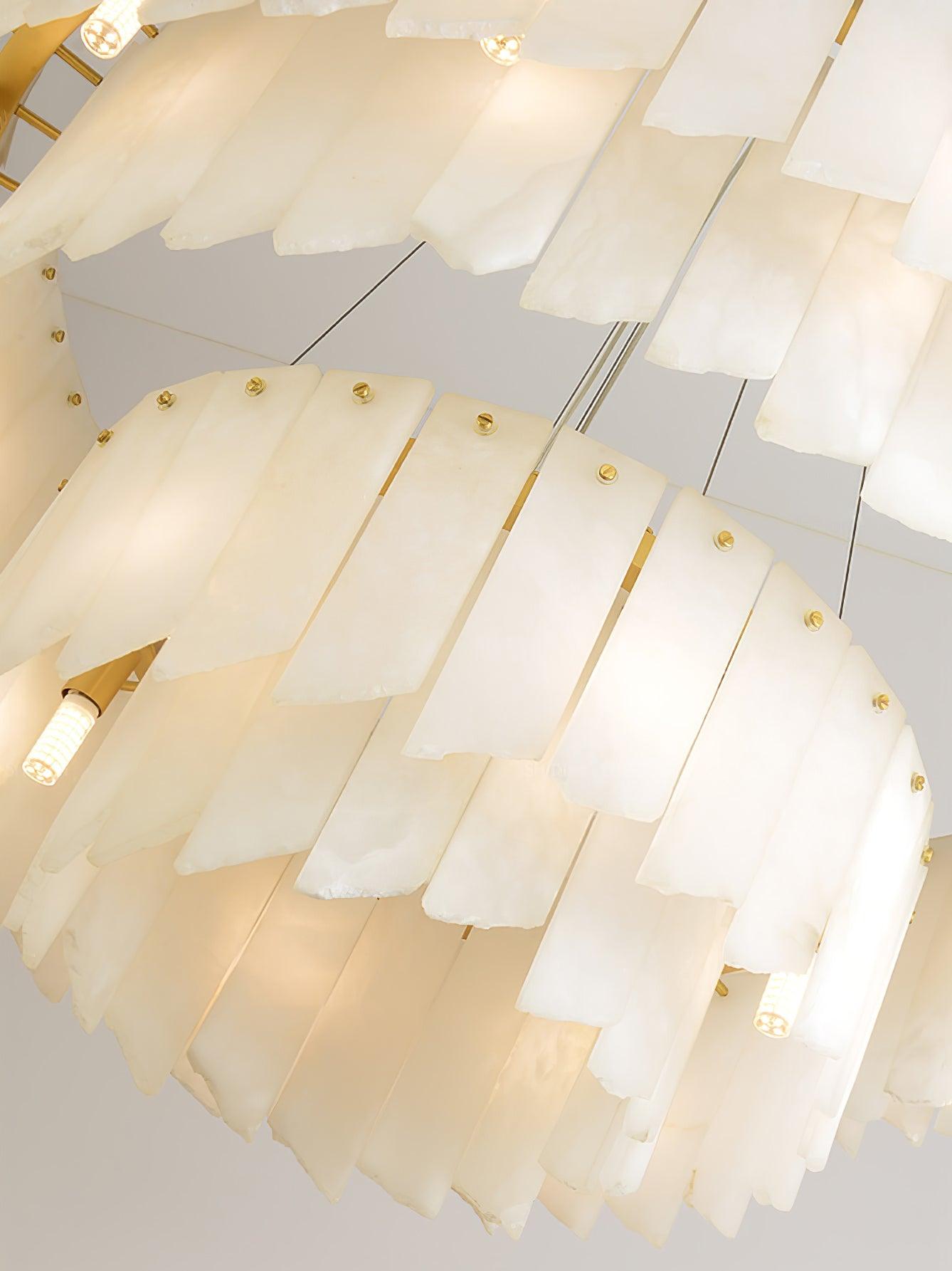 Alabaster Cascade Tiered Chandelier