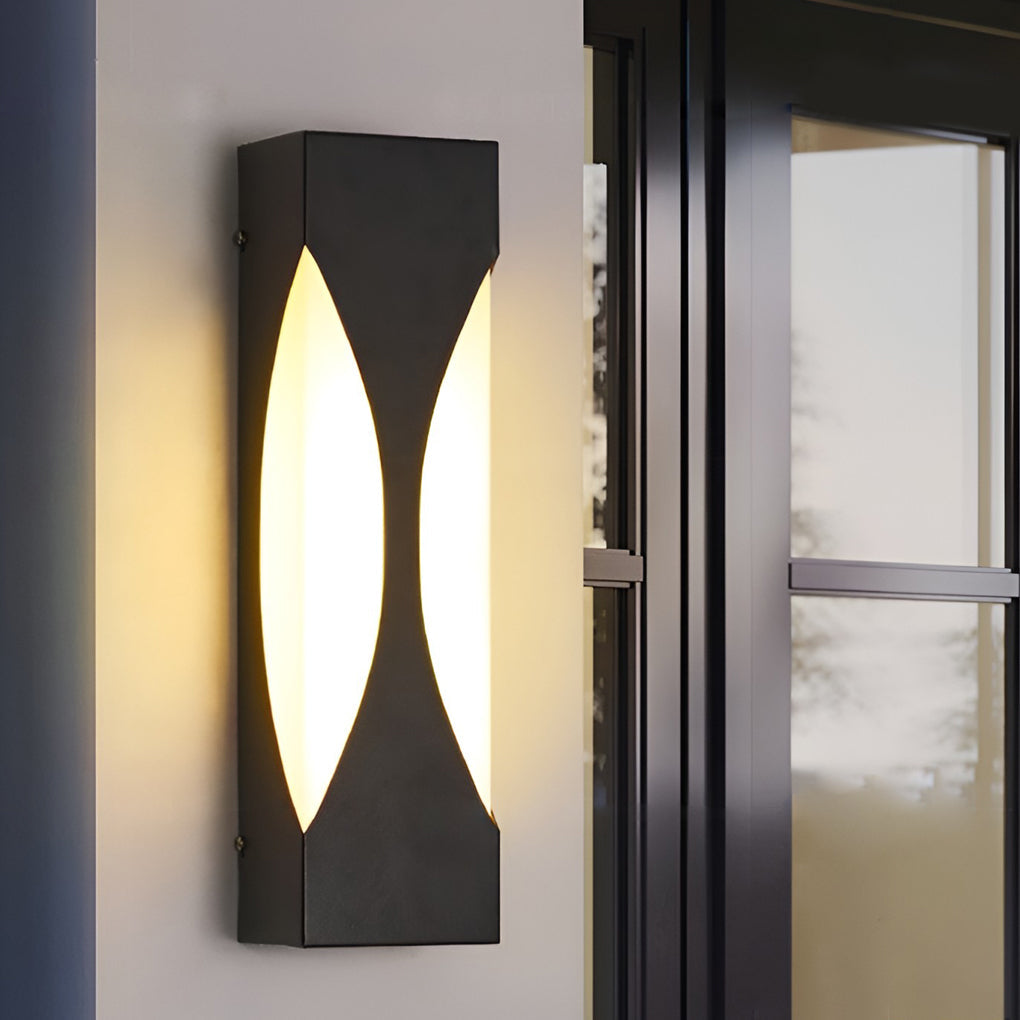 Creative Rectangular Waterproof LED Black Modern Outdoor Wall Sconce Lighting