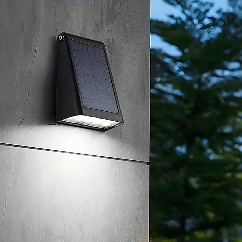 90° Adjustable Intelligent LED Waterproof Black Modern Solar Wall Lights