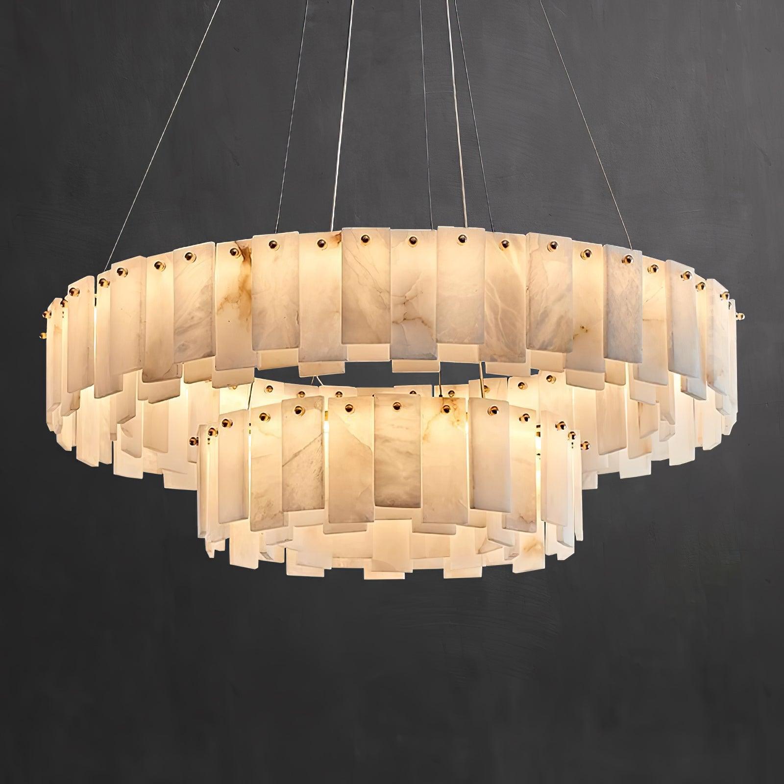 Celestial Alabaster Round Chandelier