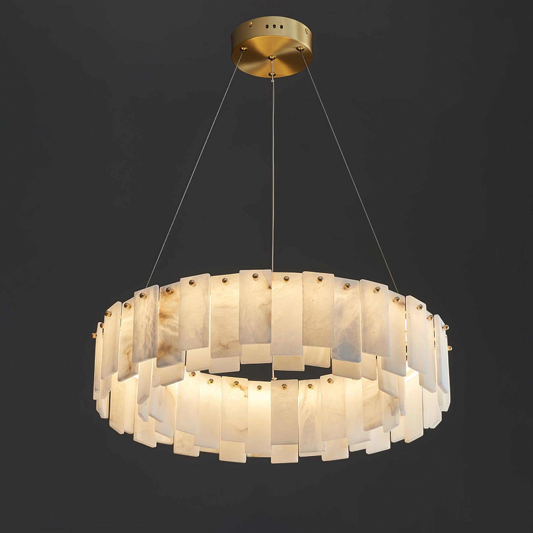 Celestial Alabaster Round Chandelier