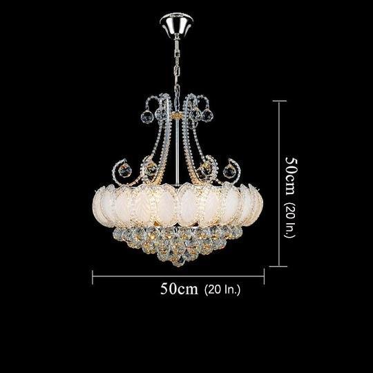 8-light Modern Gold/Silver Vintage Crystal Chandeliers For Living Room