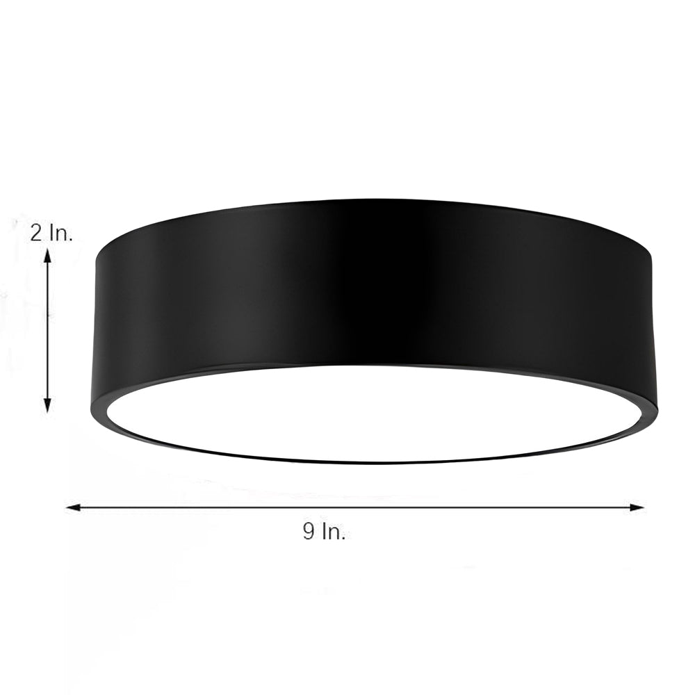 Thick Cylindrical LED Black Modern Ceiling Lights Flush Mount Light