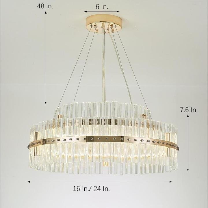 Modern Luxury Dozens of Crystal Chandelier Gold LED Lighting