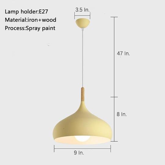 Decorative Cone Pendant Light Metal Wood Bamboo Island Kitchen Pendant Lighting