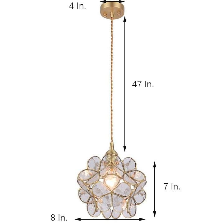 Ornate Copper Glass Pendant Lights Traditional Classic Pendant Lighting