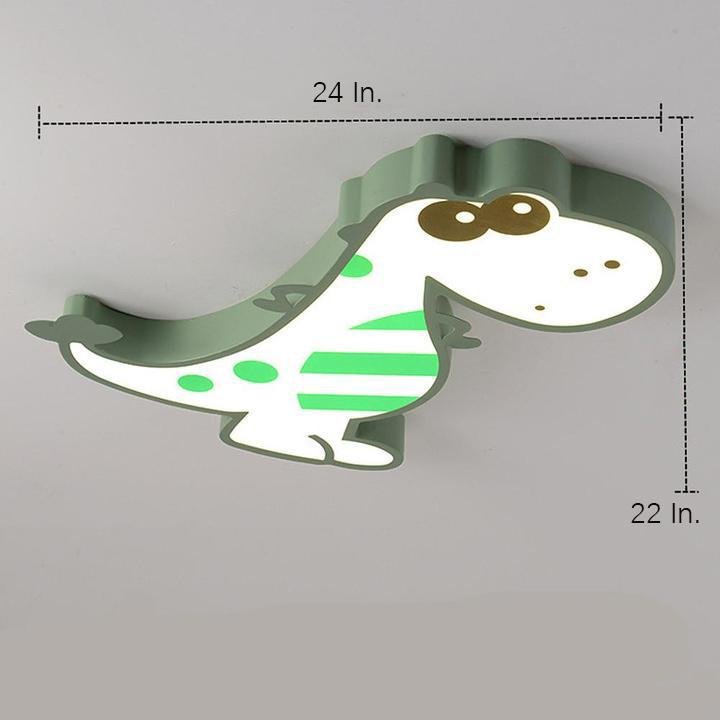 Cartoon Dinosaur Design LED Dimmable Nordic Flush Mount Ceiling Lights