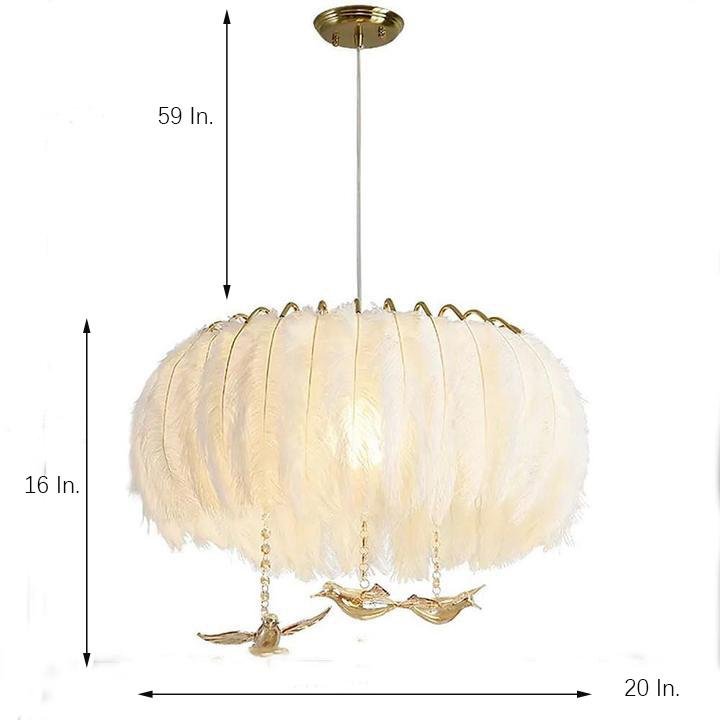 Modern Contemporary Chandeliers Drum Light Chandelier Feather Chandelier