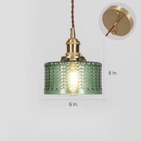 Circular Design Metal Glass Pendant Lighting Antique Pendant Lighting