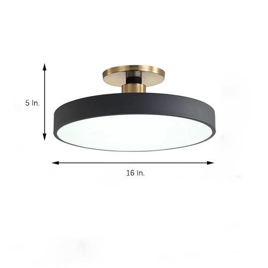 Thick Circular LED Flush Mount Ceiling Lights Modern Metal Light