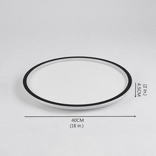 Circular Flush Mount Ceiling Light Minimalist Acrylic Metal Silica Gel LED Light