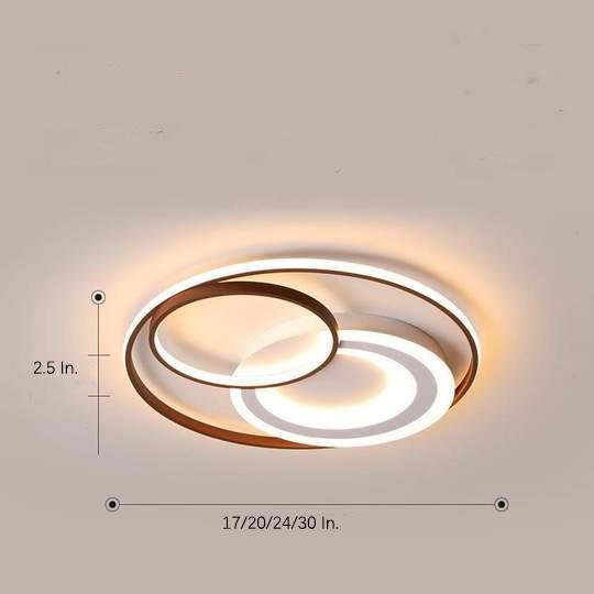 3 Rings Dimmable LED Modern Ceiling Lights Flush Mount Lighting Ceiling Lamp