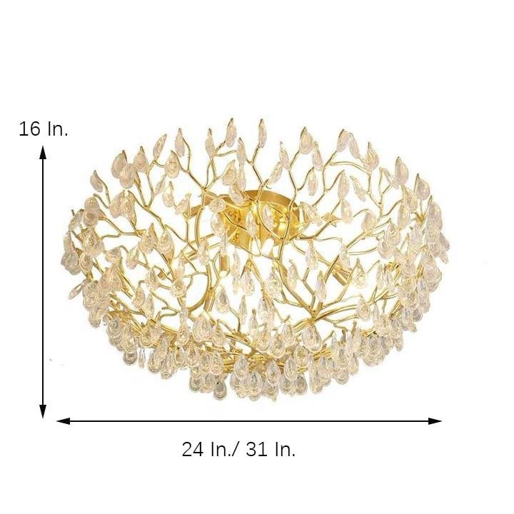 Firefly Sputnik Chandelier Modern LED Flush Mount Ceiling Light