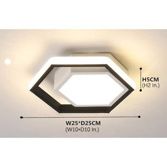 Hexagon Shaped LED Modern Flush Mount Lighting Ceiling Lights Hanging Light