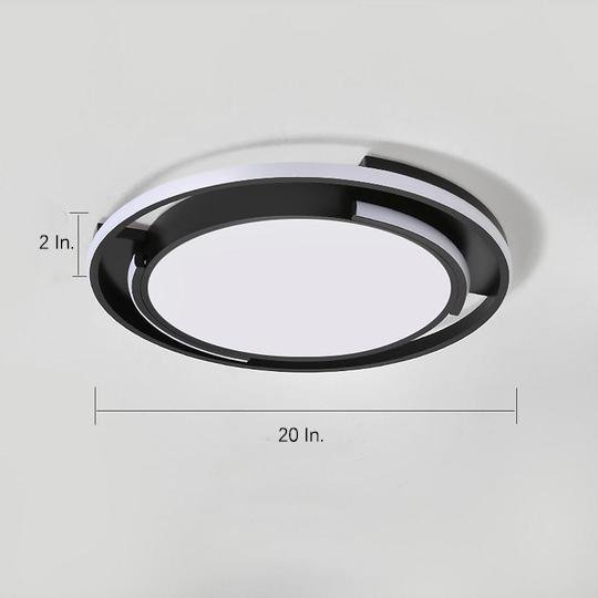 Circular Design Dimmable LED Black Nordic Ceiling Lights Flush Mount Lighting