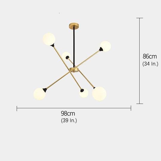 LED Modern Glass Sputnik Chandelier Pendant Light Hanging Lamp Island Lights