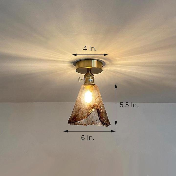 Creative Glass Lantern LED Electroplated Modern Pendant Light Ceiling Lights