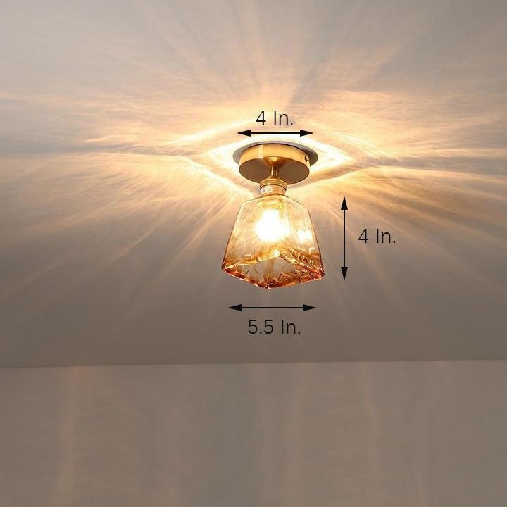 Creative Glass Lantern LED Electroplated Modern Pendant Light Ceiling Lights